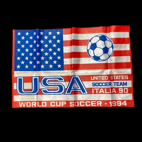 Vintage Rare 1994 USA World Cup Soccer Flag 33 X 21 Italia 1990 Cover
