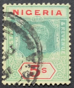 Nigeria 1926 GV Five Shillings Die II SG 28 used - Picture 1 of 1