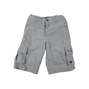 Quicksilver Boys Youth Size Large Gray Cargo Shorts Y2K Stretch - Picture 1 of 6
