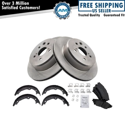 后刹车片和转子套件适用于 2016 雷克萨斯 GS350 GS450h IS200t IS300 IS350 RC350 — 第 1/4 张图片