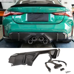 Dry Carbon Fiber Rear Bumper Diffuser Lip kits For BMW G80 M3 G82 M4 2021-2024 - Picture 1 of 10
