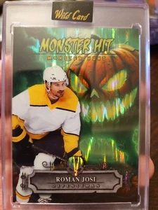 Comodín 2025 éxitos embrujados Monster Hit 1/1 Roman Josi Green Pumpkin Penguins  - Imagen 1 de 3