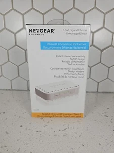 NETGEAR GS605 5-Port Gigabit Ethernet Unmanaged Switch White - NEW & SEALED - Picture 1 of 6