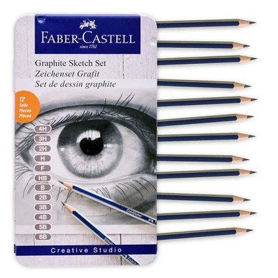 Juego de 12 lápices de grafito Faber-Castell para dibujar Foto 1 de 4