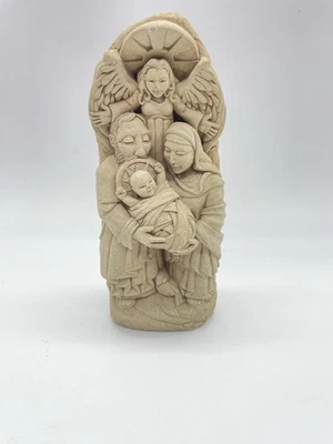 Винтажная садовая табличка из литого камня Carruth Studio Nativity 2004 с автографом - Изображение 1 из 4