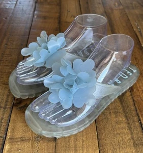 Sandalias Ted Baker Azul Firme Goma Floral Plástico Talla EE. UU. 7 Jalea - Imagen 1 de 10