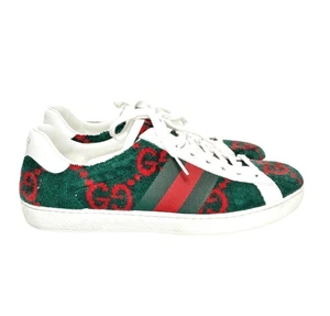 Gucci Ace GG Logo Frottee Grün Rot Samt Herren Sneaker Größe Gucci Größe 8 " - Bild 1 von 13