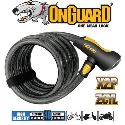 OnGuard Doberman Series - Coiled Cable Keyed - 185cm x 12mm - Image 1 of 4