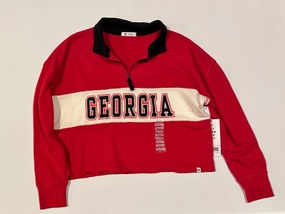 NUEVO CON ETIQUETAS UGA GA Bulldogs Mujer Gran Tamaño Recortado Med Sudadera 47 Marca Foto 1 de 4