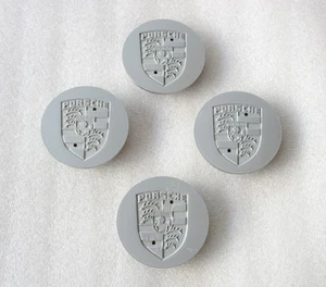 GENUINE OEM PORSCHE 911 993 964 944 METAL WHEELS CENTER CAP INSET CREST SET OF 4 - Picture 1 of 10
