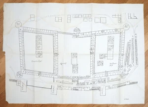 1880 Imperial Ruso Arkhangelsk Siglo XVII Vista de la Ciudad Plan Litografía - Imagen 1 de 5