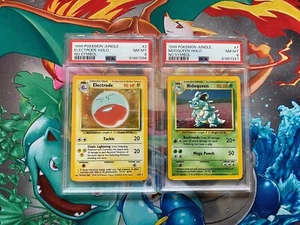 Sequential pair Electrode 2/64 & Nidoqueen 7/64 No Symbol Error PSA 8 Pokemon - Picture 1 of 16