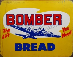 Letrero metálico de pan de bombardero, frente de casa Segunda Guerra Mundial, aviación vintage, publicidad SIG-0101 - Imagen 1 de 5