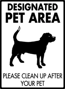 Letrero de área designado para mascotas - Letrero de aluminio exterior a prueba de óxido para orinal para perros - 9" x 12" - Imagen 1 de 2