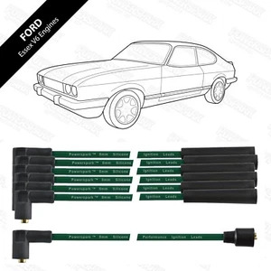 Motor Ford Essex V6 HT cables de Powerspark en VERDE - Imagen 1 de 6