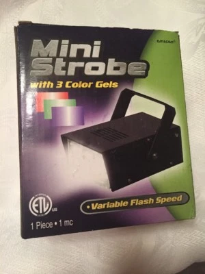 BRAND NEW Intertek Mini Strobe w/3 Color Gels Light - Image 1 of 2
