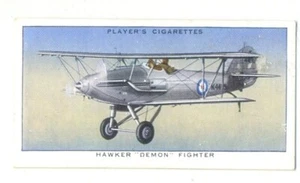 1930's Player's Cigarette Cards "Aircraft - Royal Airforce" 24-Hawker Fighter - Picture 1 of 1