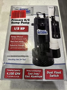 The Basement Watchdog 1/2 HP Sump Pump BWT050 Primary AC Sump Pump Dual Float - Picture 1 of 7