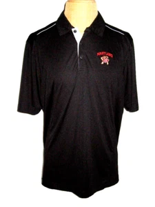 MARYLAND TERRAPINS Cutter & Buck Polo Shirt Men's XL Black NEW with tags - Picture 1 of 5