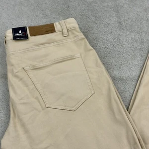 Johnnie-O Pants Mens 34x34 Quarry Chino Beige Terry Golf Casual Preppy Stretch - Picture 1 of 11