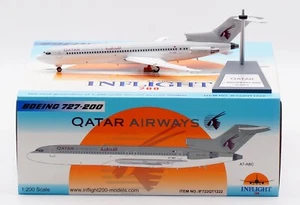 VUELO 1:200 QATAR AIRWAYS Boeing B727-200 avión diecast jet modelo A7-ABC - Imagen 1 de 14