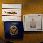 3 older White House Christmas Ornaments 2017, 2018, 2019, Boxed