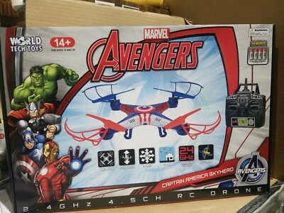 Marvel Avengers Capitán América Skyhero Micro RC Drone 4.5 Canales 2.4GHz Nuevo Foto 1 de 3
