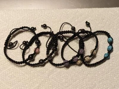 Hermosas pulseras de Shamballa con cuentas de cristal Foto 1 de 4
