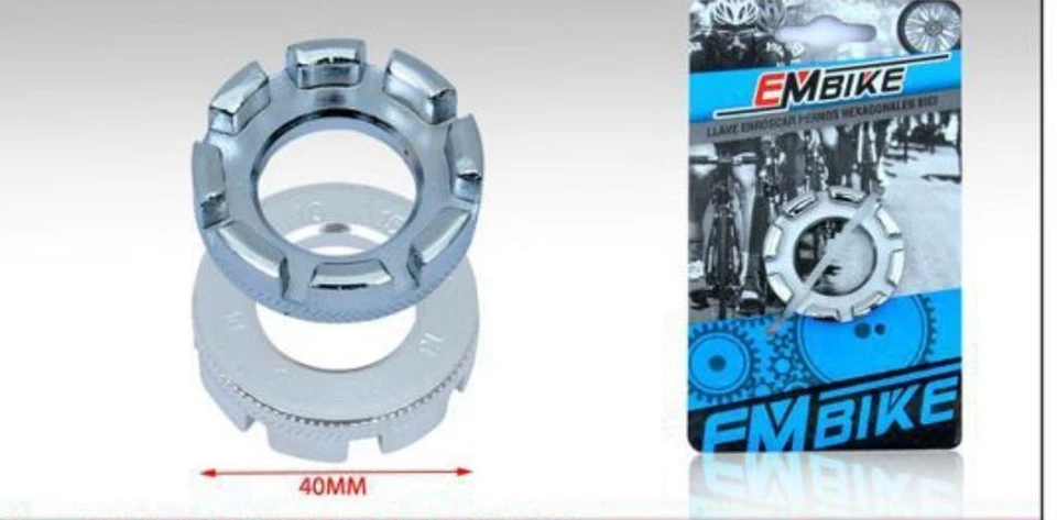 CHIAVE TIRARAGGI TENDI RAGGI BICI BICICLETTA RUOTA 40MM - Immagine 1 di 1