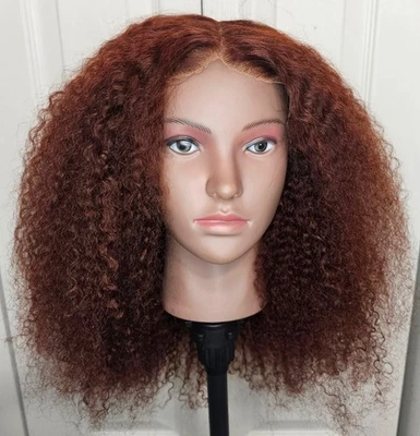 Peluca de cabello humano Nadula Bye Bye Knots rizada 200 % densidad 7x5 HD encaje rojo sin pegamento Foto 1 de 4