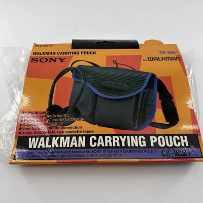 Estuche de transporte Walkman vintage negro - Bolsa - Para reproductor de cassette. CK-WM1 ¡RARO!! Foto 1 de 4