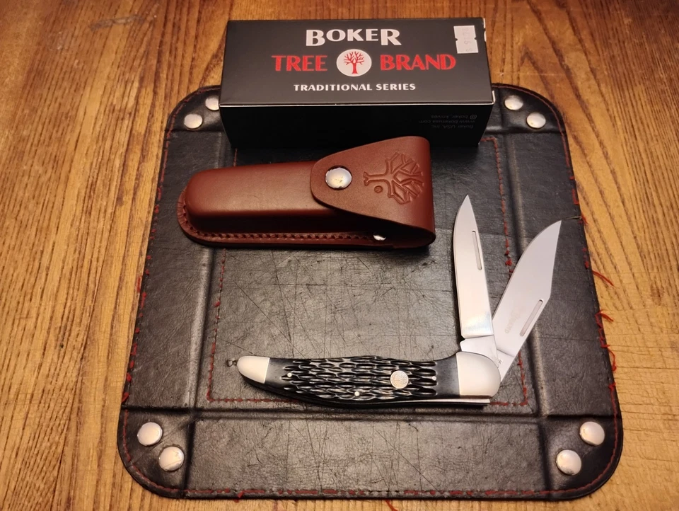 BOKER® Treebrand Cazador Plegable Plantilla Mango Hueso Negro D2 Hojas 110837 Foto 1 de 2