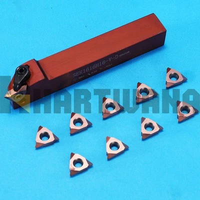 Lathe Turning Threading Holder 55 Degree AG55 Threading Carbide Insert 10PCS - Image 1 of 4