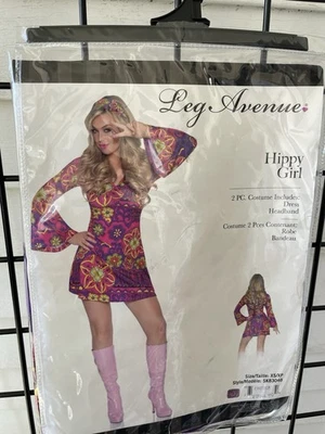 New 1960s Hippy Girl Halloween Dress Costume * Size Medium (8/10 ) * NIB - Image 1 of 2