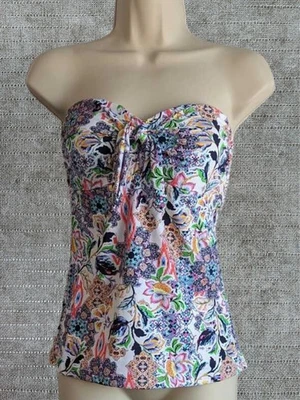 XS (8) Moontide Tankini Top Oasis Nudo Frontal Tankinis Bikinis Playa Traje de baño Foto 1 de 3