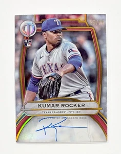 Kumar Rocker 2025 Topps Tribute #TA-KR RC Gold Rookie Auto /75 Texas Rangers - Picture 1 of 1