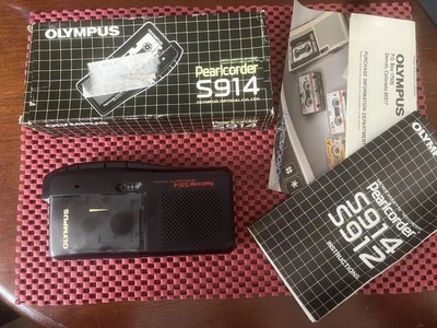 Grabadora de microcassette activada por voz Olympus S914 Pearlcorder NEGRA/DE COLECCIÓN Foto 1 de 4