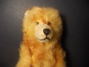 Vintage TEDDY BEAR Tan poss German CARNIVAL type 1950s Straw Filled 11 in tall - Picture 1 of 3