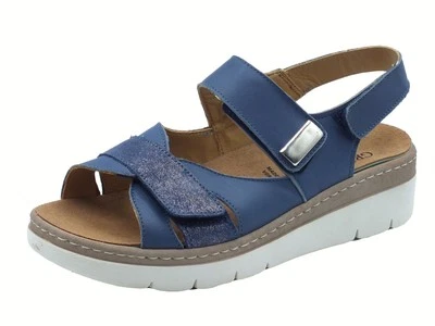 Grunland MOLL SE0148 Jeans Sandali confort per Donna in pelle con tripla chiusur - Immagine 1 di 3