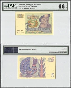 Sweden 5 Kronor, 1972-1977, P-51c, PMG 66 - Picture 1 of 1