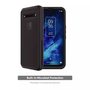 Funda Resistente + Protector de Pantalla para Alcatel TCL 10 5G UW (Rojo o Negro) - Imagen 1 de 27