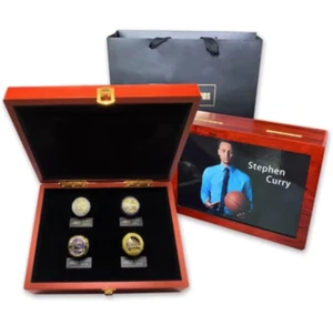 Steph Curry Golden State Warriors Championship Ring 4 Piece Display Set - Picture 1 of 1