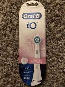 NEW ORAL-B IO REPLACEMENT BRUSH HEADS GENTLE CARE WHITE PACK OF (4) SEALED - Picture 1 of 2