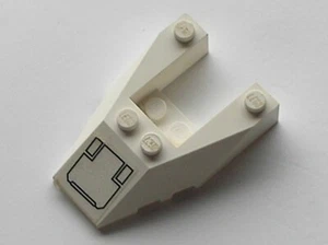 LEGO White Wedge 6 x 4 Cutout Stud Notches Panel Sticker 6153bpb01 Set 7700 - Picture 1 of 1