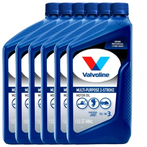 Valvoline Multi-Purpose 2-Stroke TC-W3 Engine Oil - 6 Quart - Picture 1 of 9