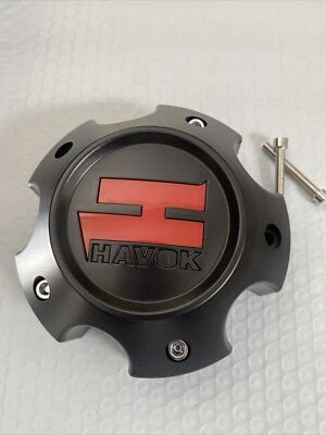 Tapa central de rueda Havok (CBH05-B1P) con tornillos. Negro mate. Foto 1 de 2
