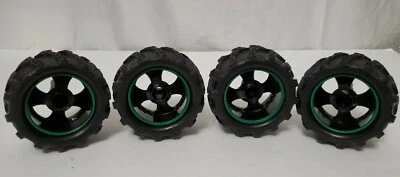 Nuevos neumáticos Bright RC (4), llantas de Baja Buggy negro y verde ROCK CRAWLER 3,25" Foto 1 de 3