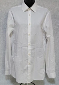 J Ferrar Mens Shirt Size S Small 14/14.5 34/35 White Slim - Picture 1 of 12