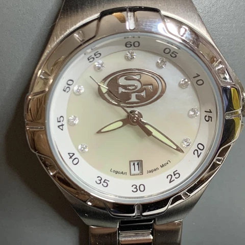 San Francisico Pearl Womans Bracelet Watch MOP Dial Stainless Steel Date 2007 Cover