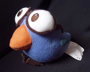 Seltene Starbucks 2007 Sammler blau Vogel große Augen Lesebrille 7 Zoll Plüsch - Bild 1 von 12